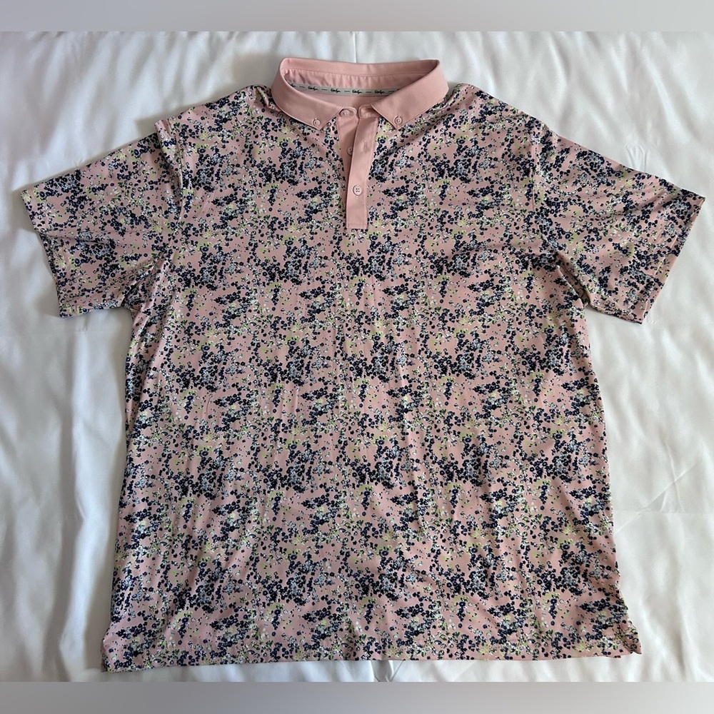 Walter Hagen Garden Party Printed Short Sleeve Golf Polo Size XXL